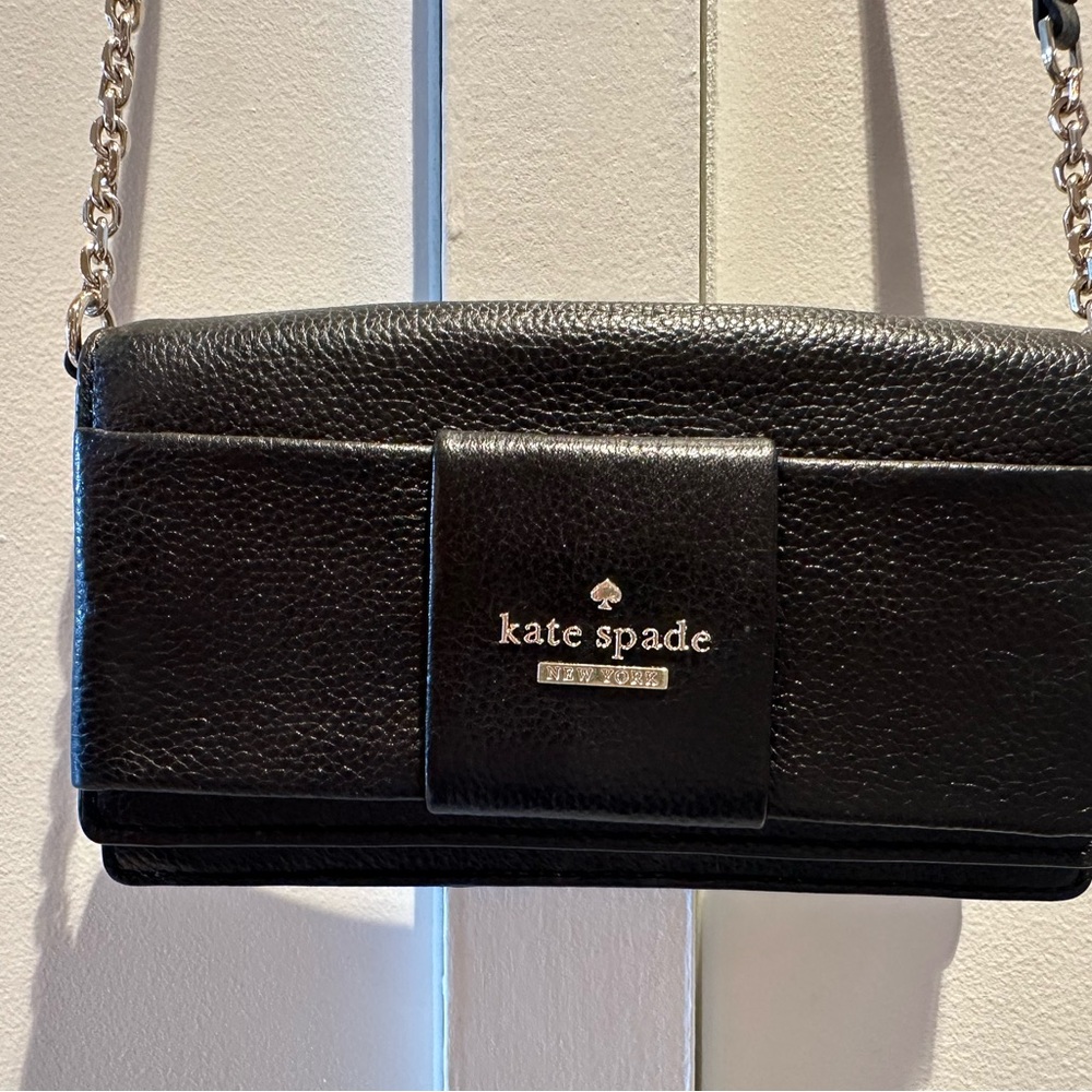 Kate Spade Black Textured Crossbody Bag